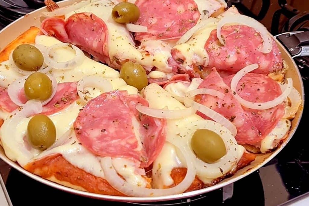 Mini pizza de frigideira
