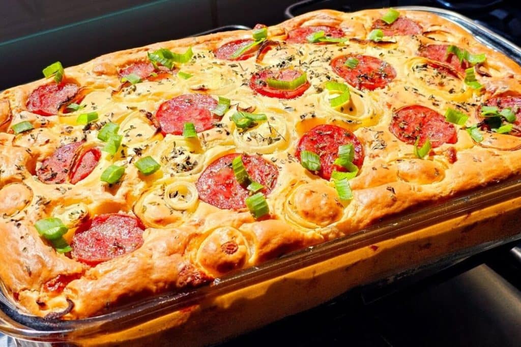 Torta de calabresa de liquidificador