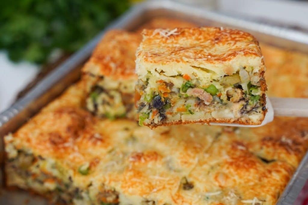 Torta de sardinha feita no liquidificador